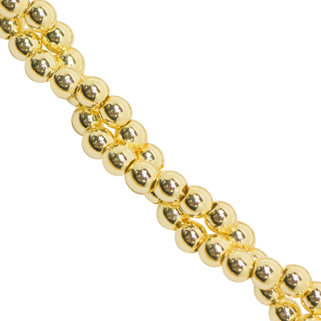 Hematite, Round, Plated, Available in Multiple Sizes and Colours