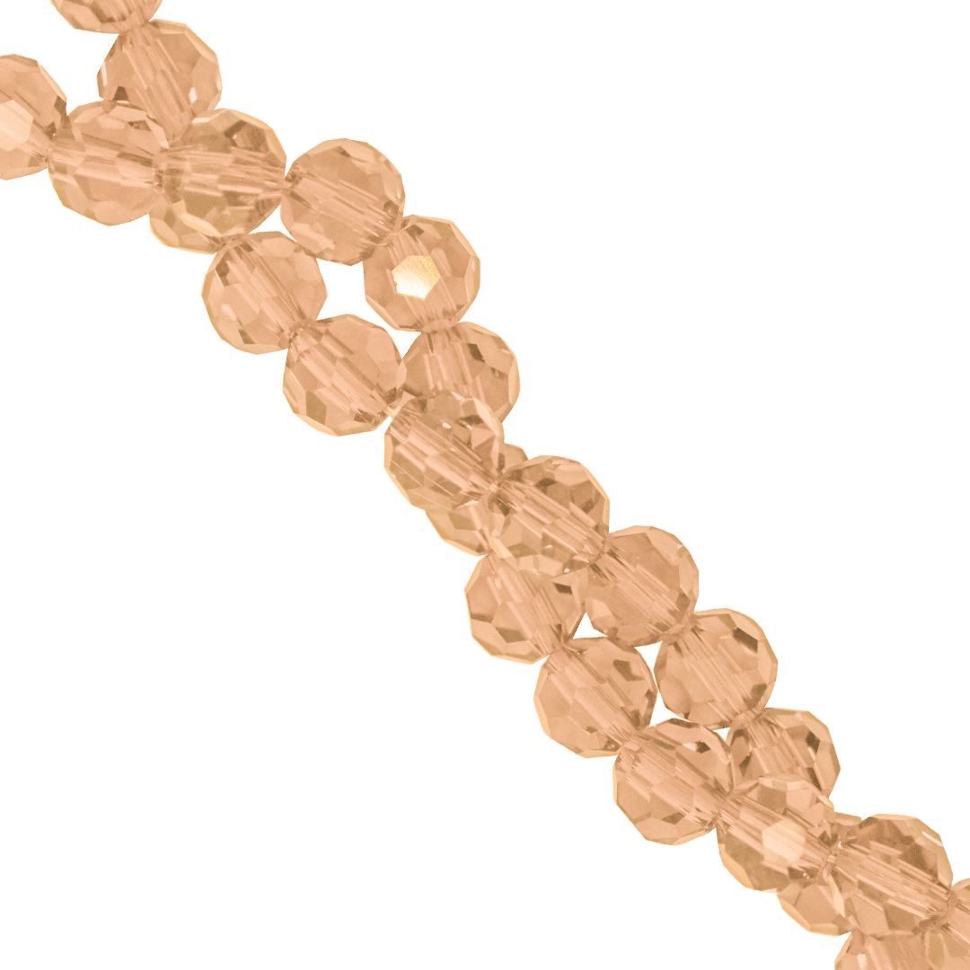 Glass Crystal Beads, Round, Faceted, 6mm, Approx 90 pcs per strand, Available in Multiple Colours