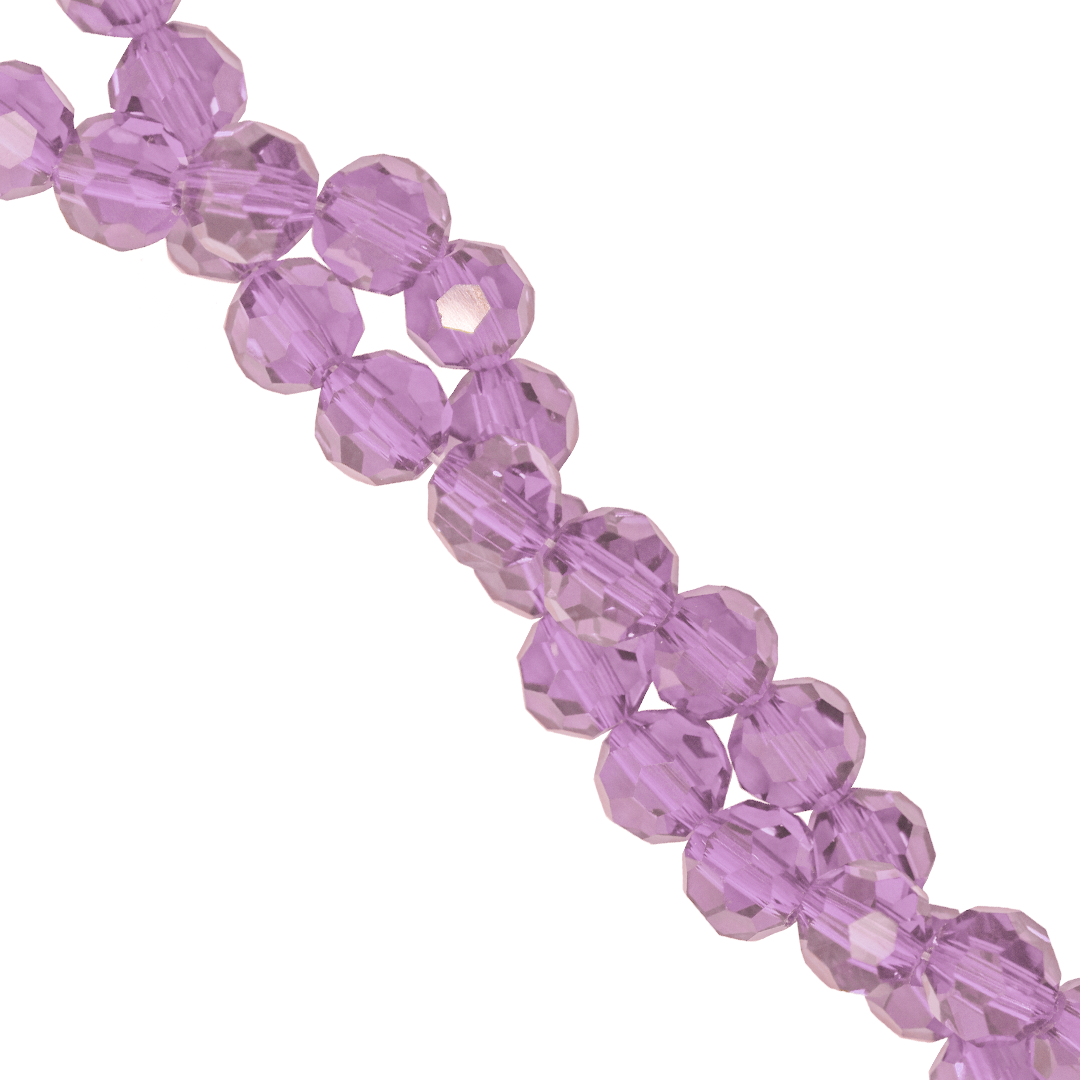 Glass Crystal Beads, Round, Faceted, 6mm, Approx 90 pcs per strand, Available in Multiple Colours