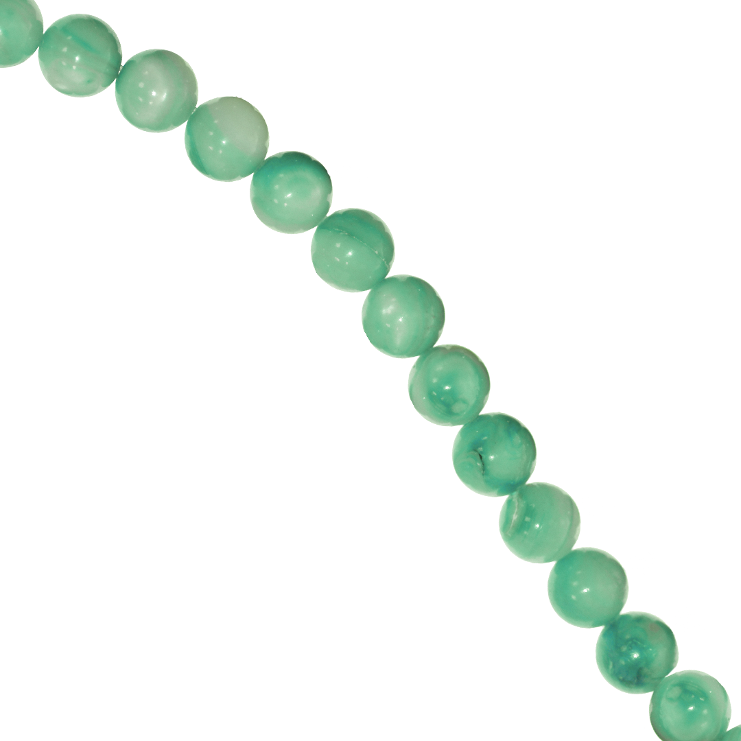 Shell Beads, Dyed, Round, 6mm, Approx 60 pcs per strand, Available in Multiple Colours