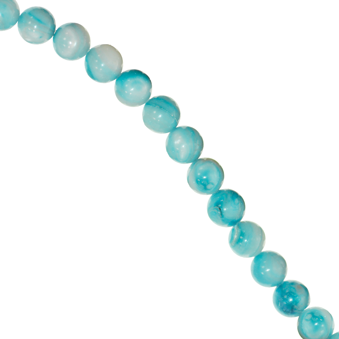 Shell Beads, Dyed, Round, 6mm, Approx 60 pcs per strand, Available in Multiple Colours
