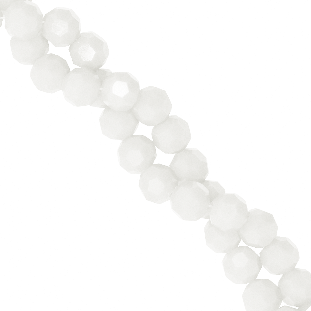 Glass Crystal Beads, Round, Faceted, 6mm, Approx 90 pcs per strand, Available in Multiple Colours