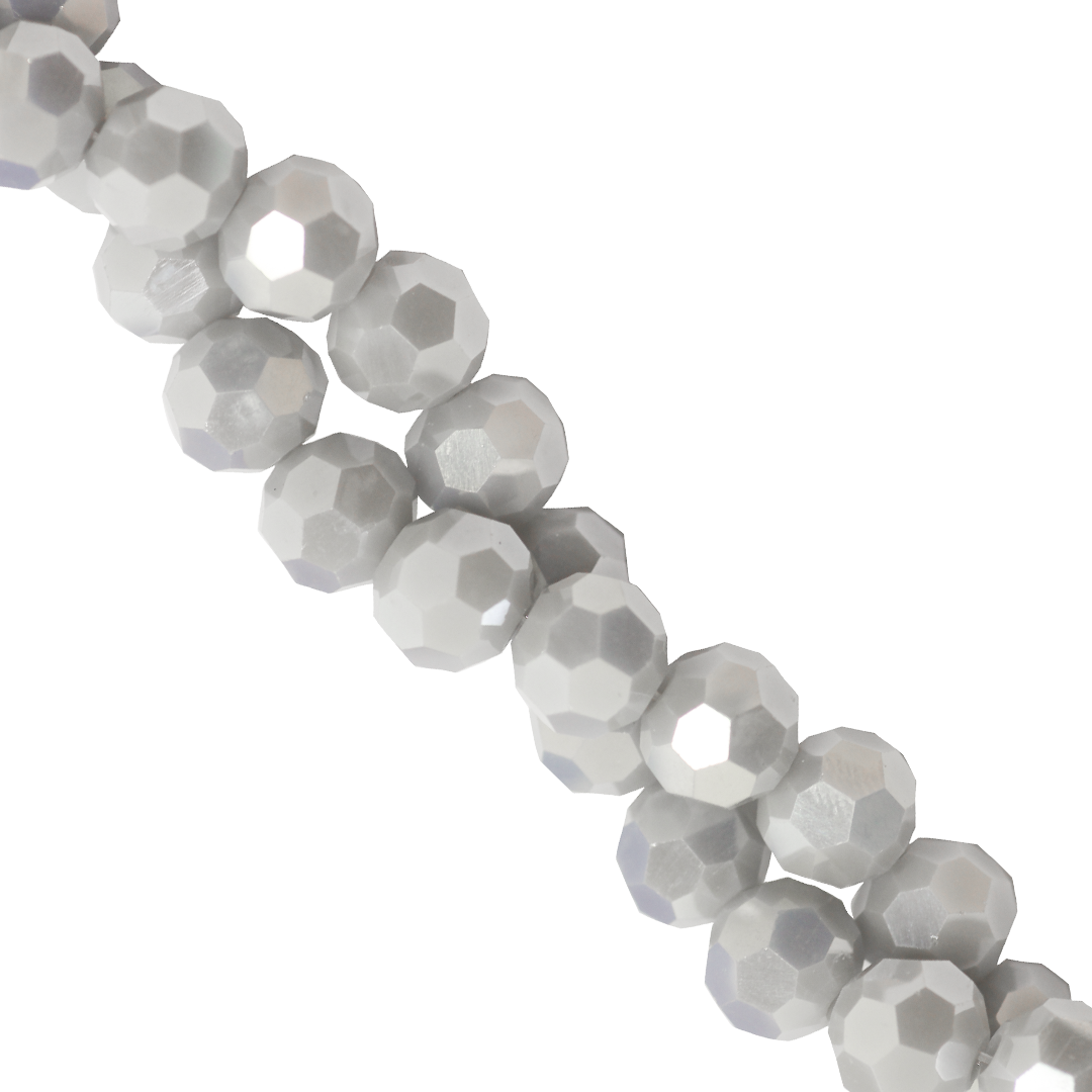Glass Crystal Beads, Round, Faceted, 6mm, Approx 90 pcs per strand, Available in Multiple Colours