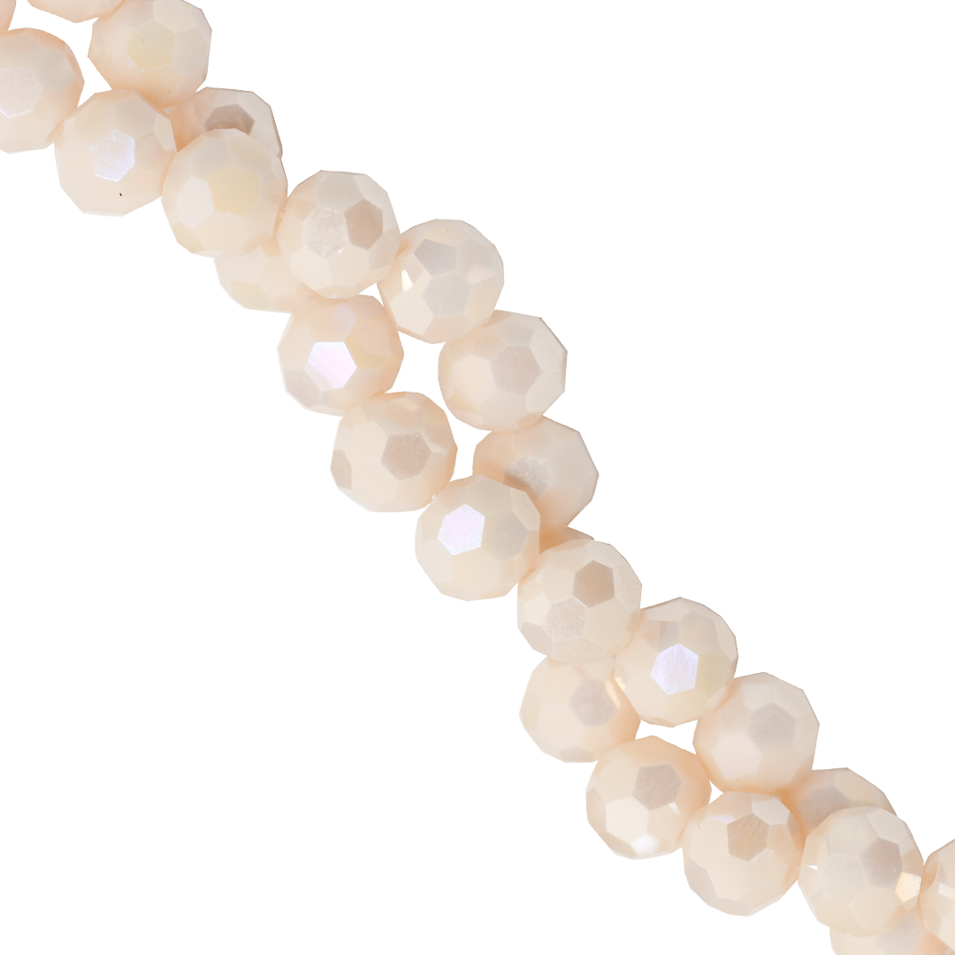 Glass Crystal Beads, Round, Faceted, 6mm, Approx 90 pcs per strand, Available in Multiple Colours