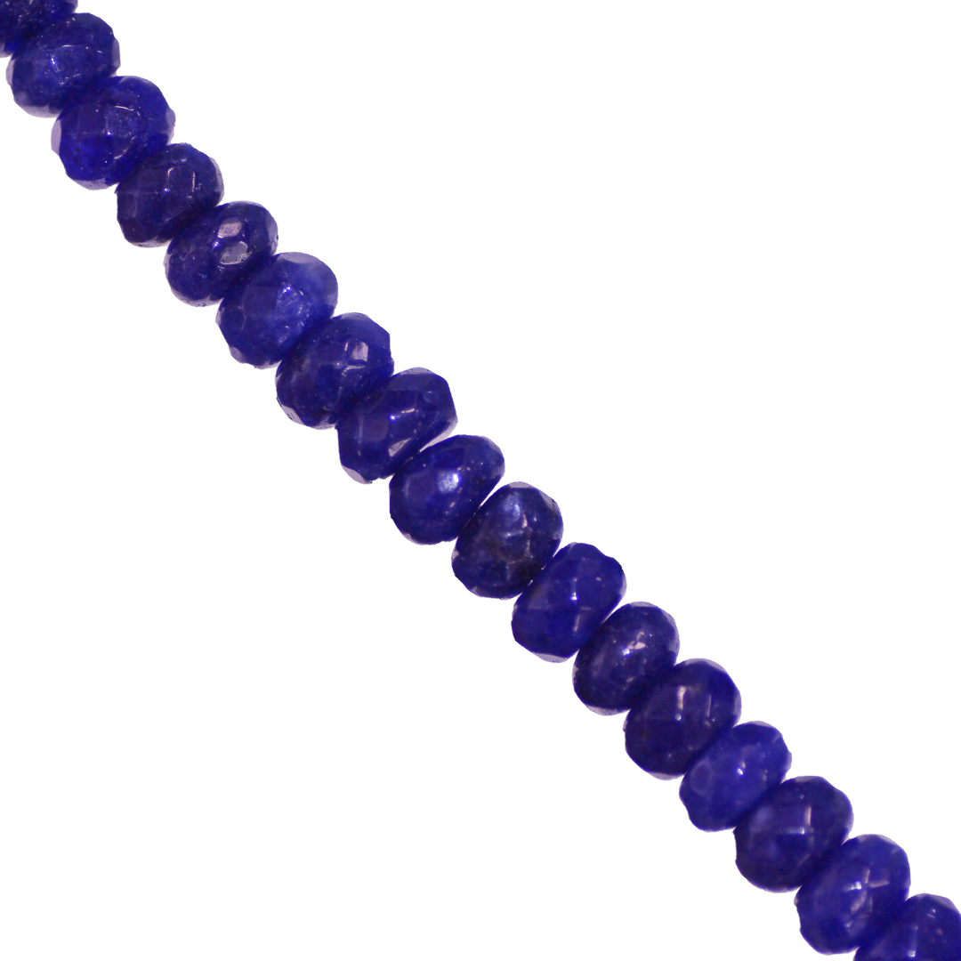 Dyed Agate, Rondelle Faceted, Semi-Precious Stone, 8mm x 5mm, 65 pieces per strand, Available in a Variety of Colours