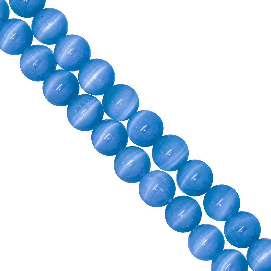 Cats Eye, Glass Beads, Available in 3 Sizes and 12 Colours
