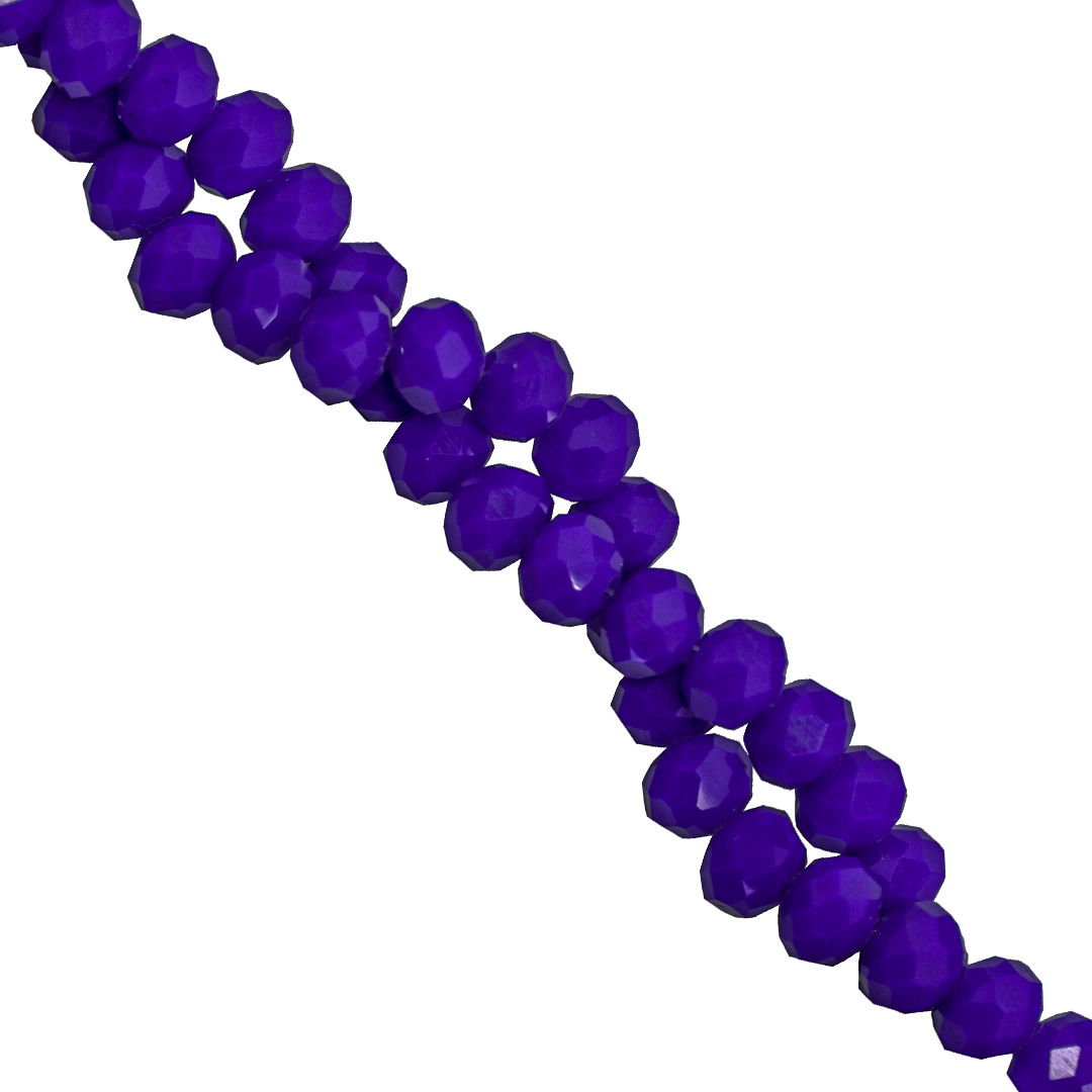 Glass Crystal Beads, Rondelle, Faceted, 6mm, Approx 80 pcs per strand, Available in Multiple Colours