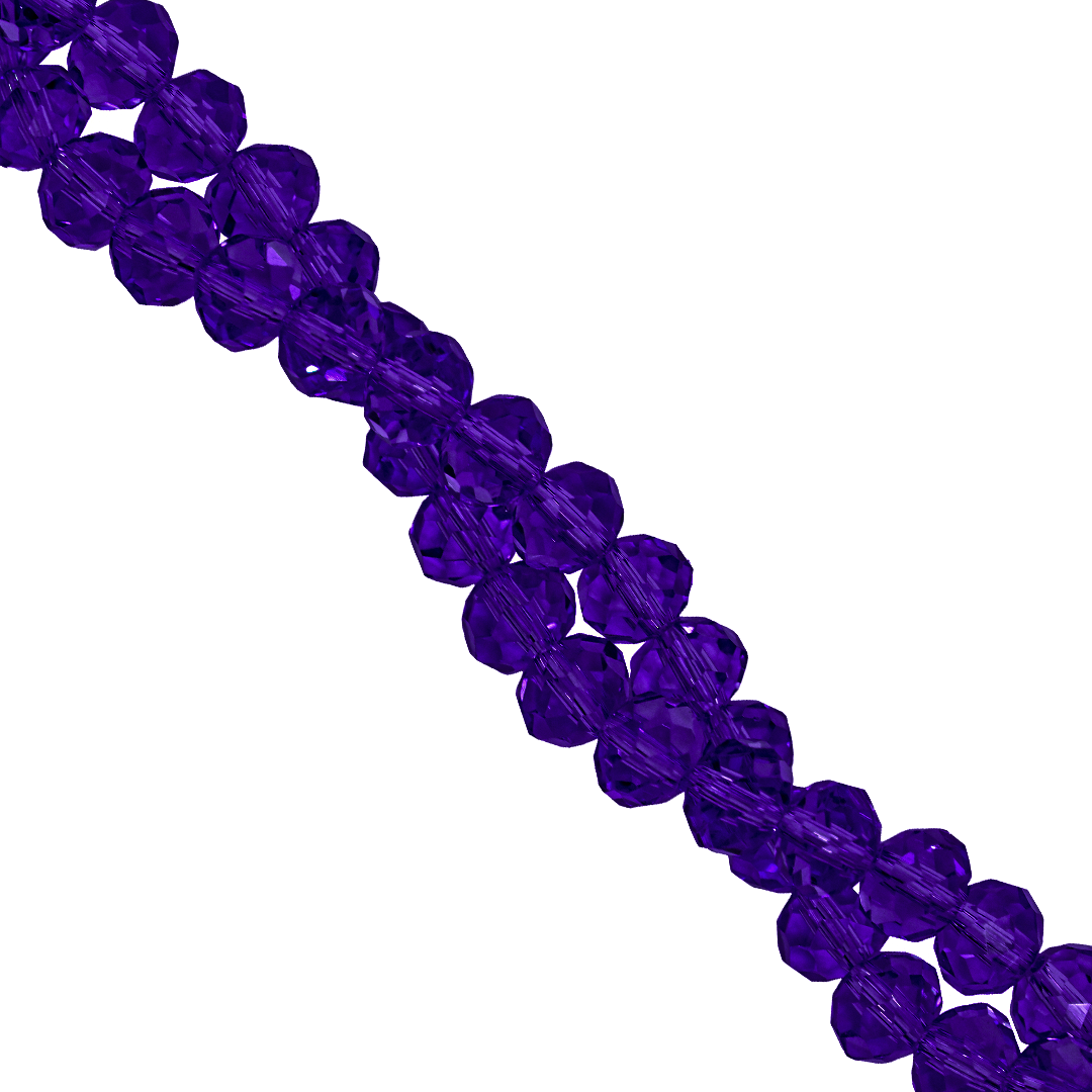 Glass Crystal Beads, Faceted, Rondelle, 8mm x 6.5mm, Approx 60 pcs per strand, Available in Multiple Colours