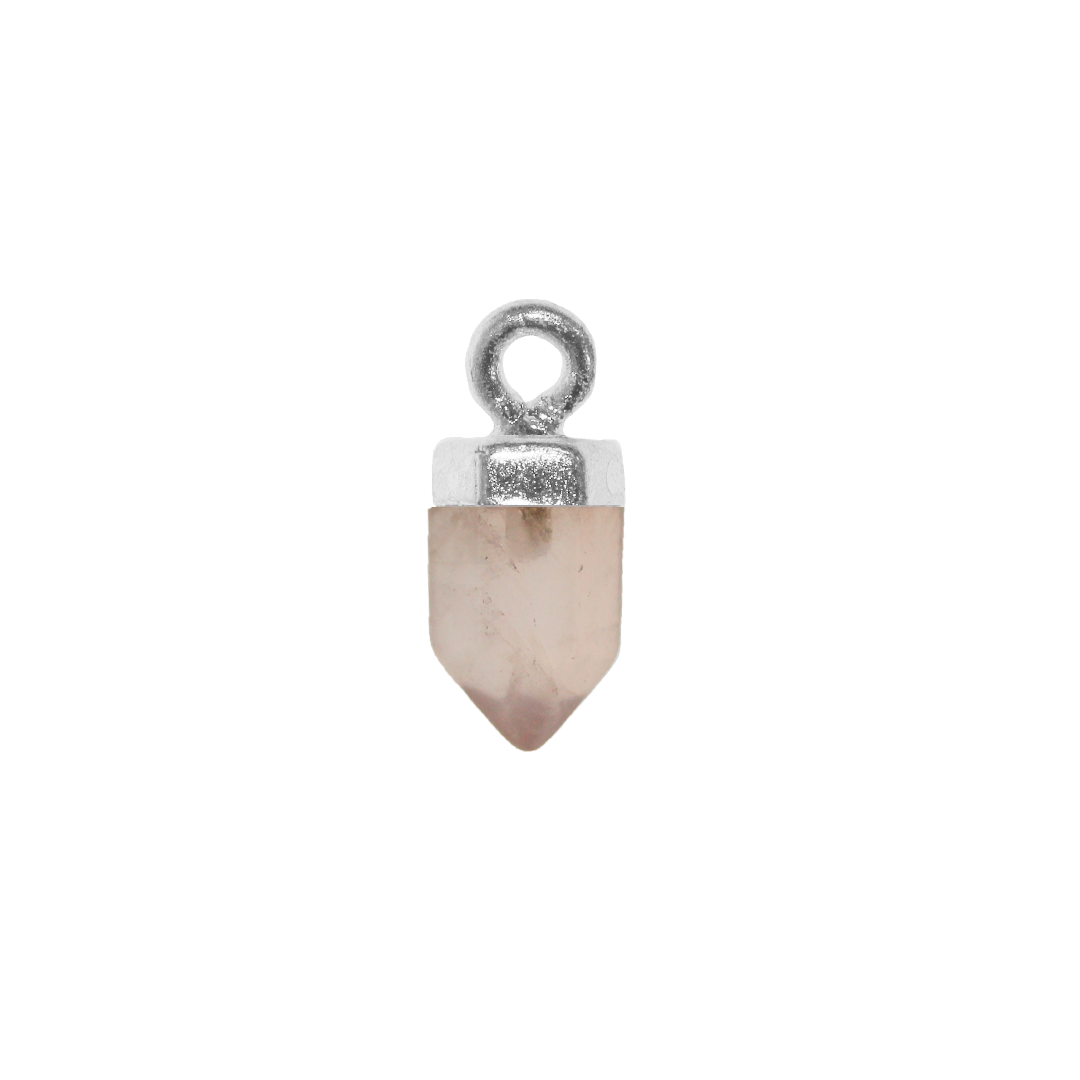 Charm, Faceted Stone, Bright Silver, Alloy, Approx 14.5mm x 6mm, Sold Per pkg of 1, Available in Multiple Gemstones