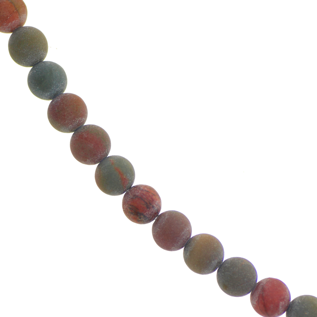 Matte Red Picasso Jasper (A), Semi-Precious Stone, Available in Multiple Sizes