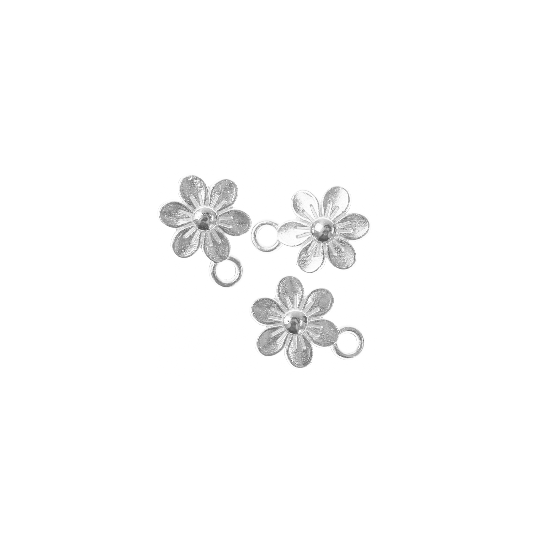 Charms, Daisy Flower, Alloy, 13mm x 9mm x 2.5mm, Sold Per pkg of 20, Available in Multiple Colours