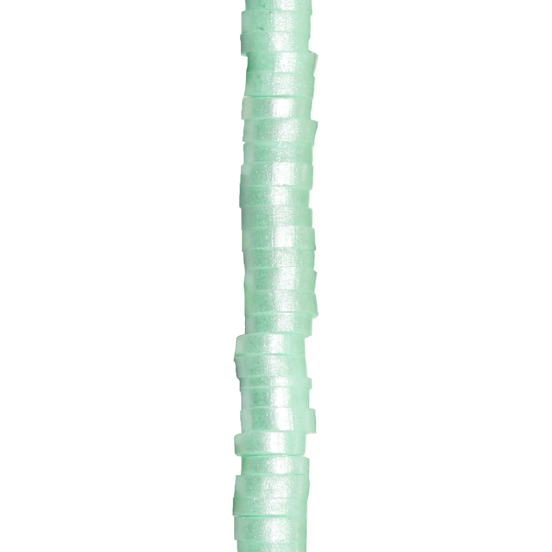 Heishi Beads, Shiny, Flat Disk Polymer Clay Beads, 6mm, Available in Multiple Colours