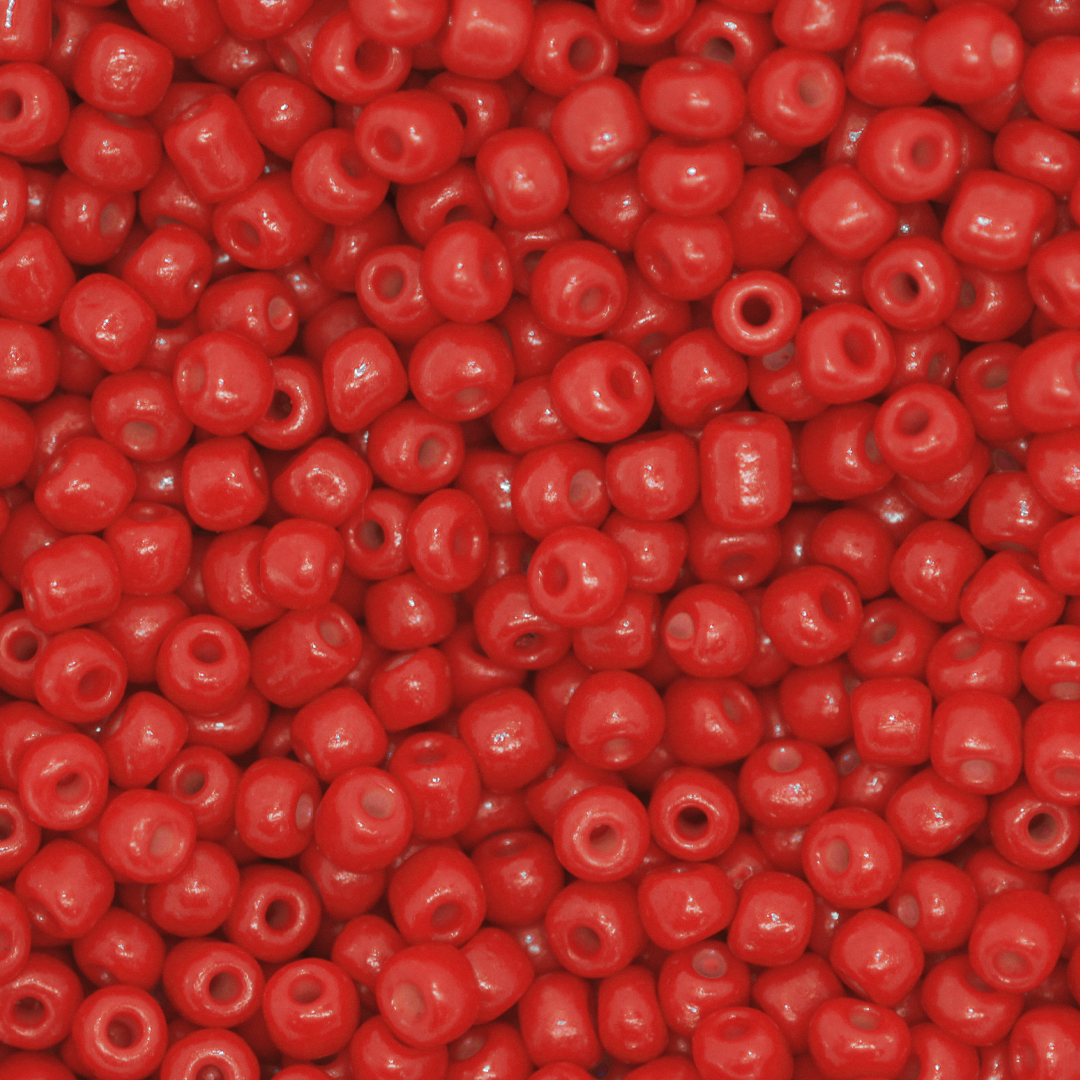 Seed Bead Bulk Bags - 6/0 - Candy Red Opaque- 448g/6000pcs