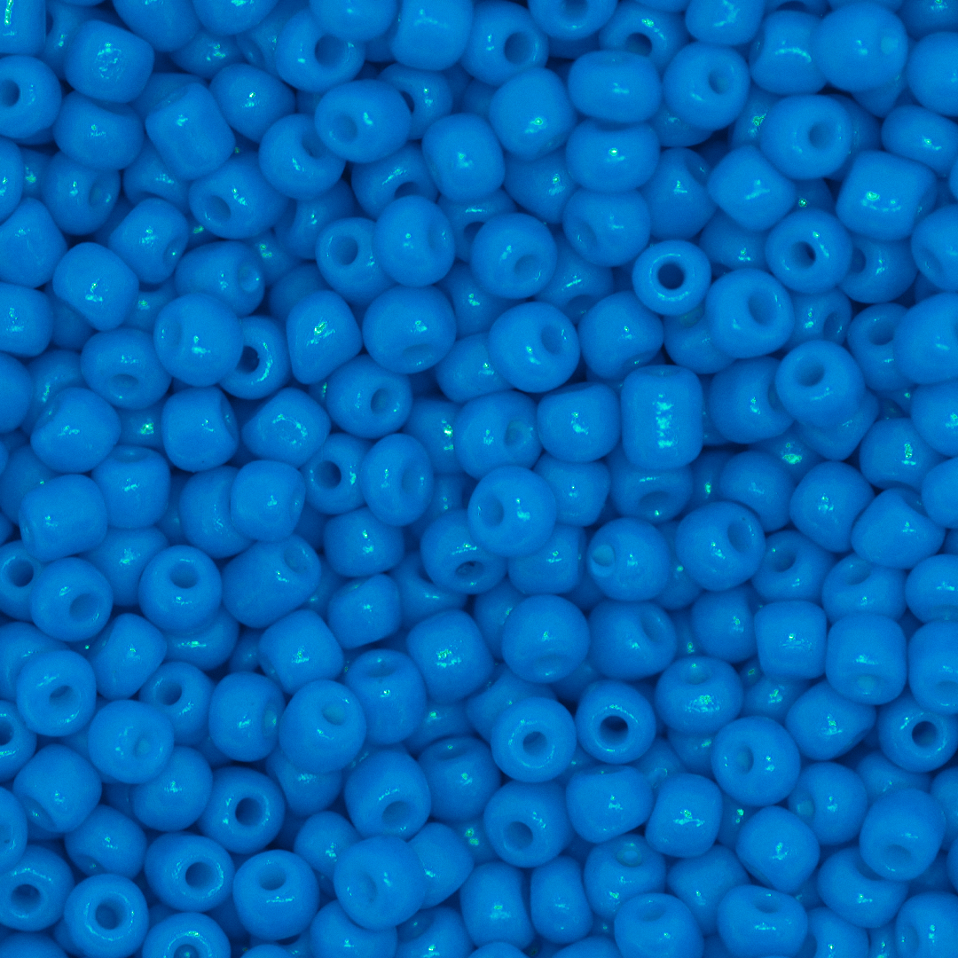 Seed Bead Bulk Bag - 8/0 - Deep Sky Blue Opaque - 448g/13,000pcs