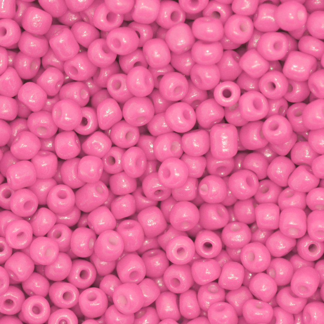Seed Bead Bulk Bag - 8/0 - Vibrant Bubblegum Opaque - 448g/13,000pcs
