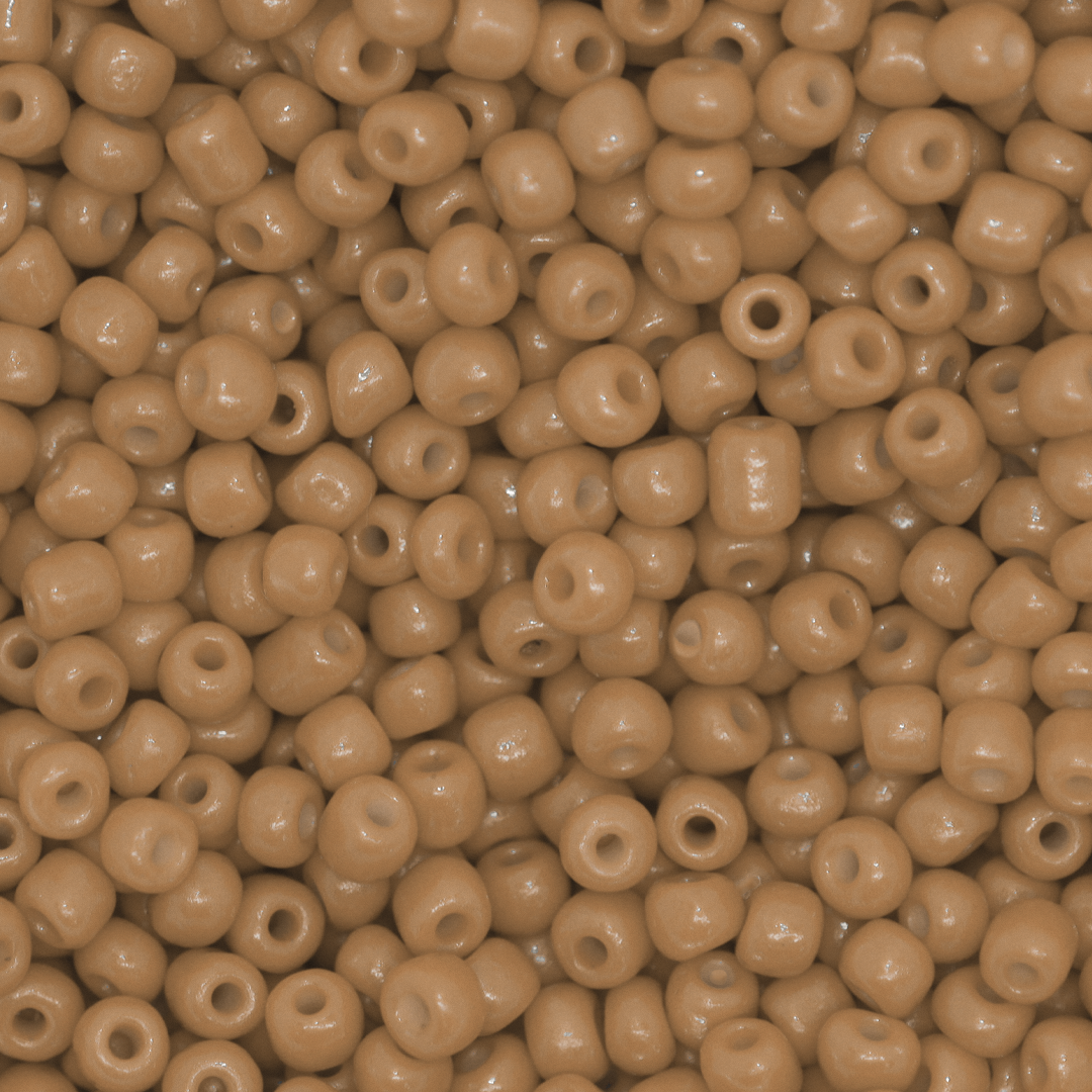 Seed Bead Bulk Bags - 6/0 - Warm Tan Opaque- Approx 448g/6,000pcs