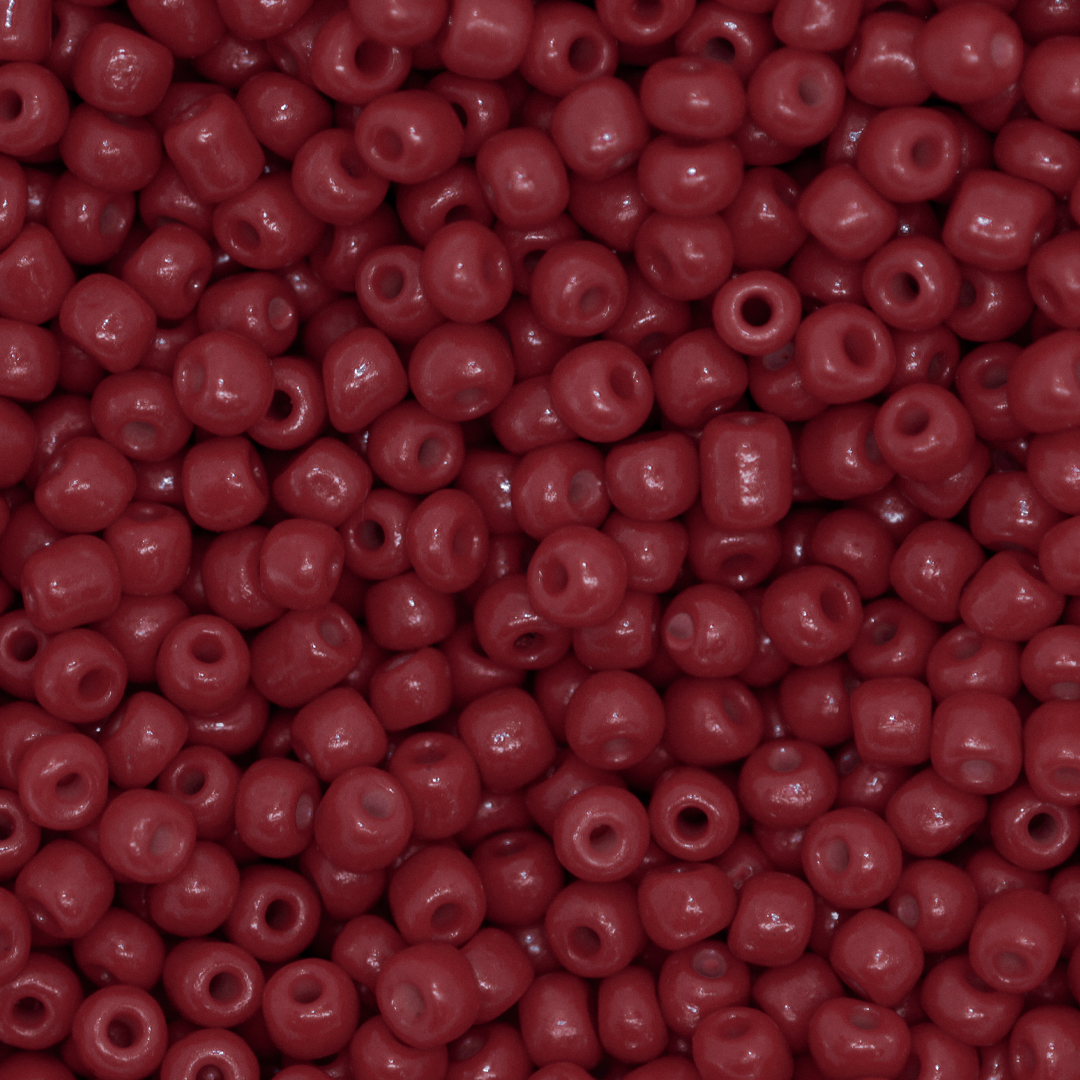 Seed Bead Bulk Bags - 6/0 - Wine Red Opaque - 448g/6000pcs