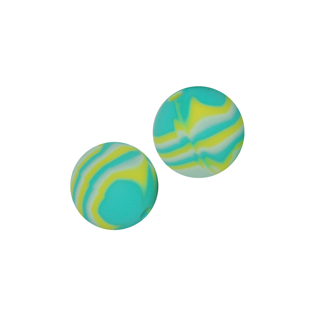 Silicone Beads, Round, 15mm, Sold Per pkg of 10, Available in Multiple Colours