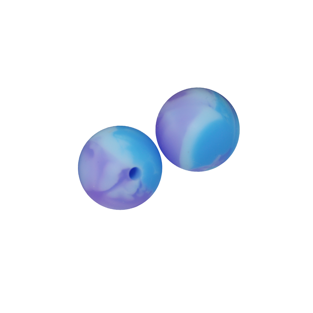 Silicone Beads, Round, 15mm, Sold Per pkg of 10, Available in Multiple Colours