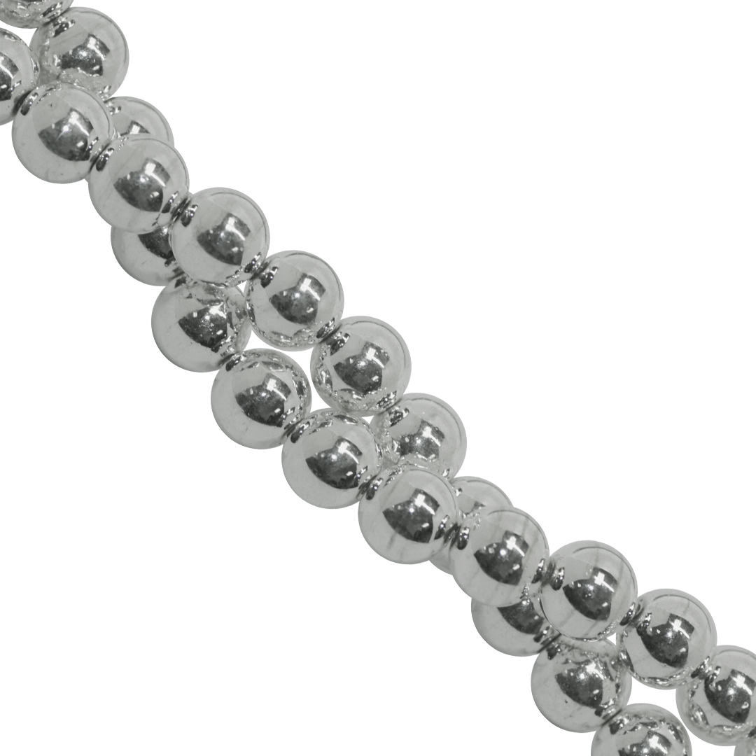 Hematite, Round, Plated, Available in Multiple Sizes and Colours