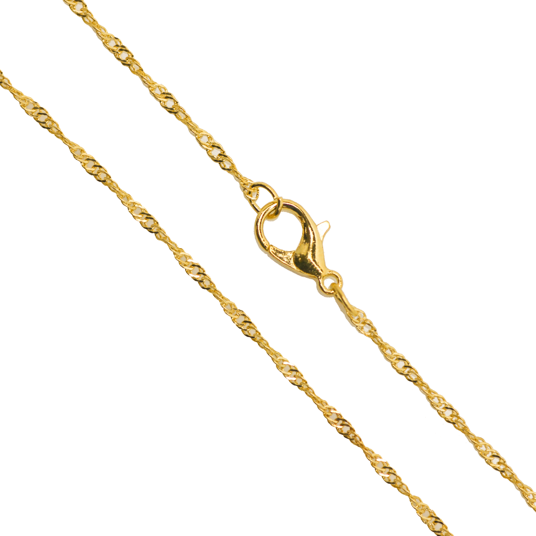 Chains, Twisted Singapore, Alloy, 16 inches, Sold Per pkg of 12, Available in 4 Colours