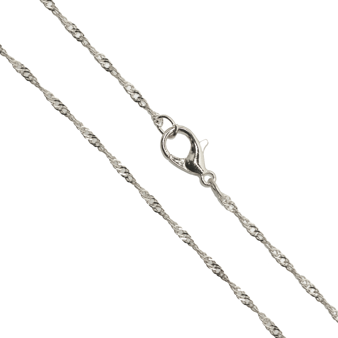 Chains, Twisted Singapore, Alloy, 16 inches, Sold Per pkg of 12, Available in 4 Colours