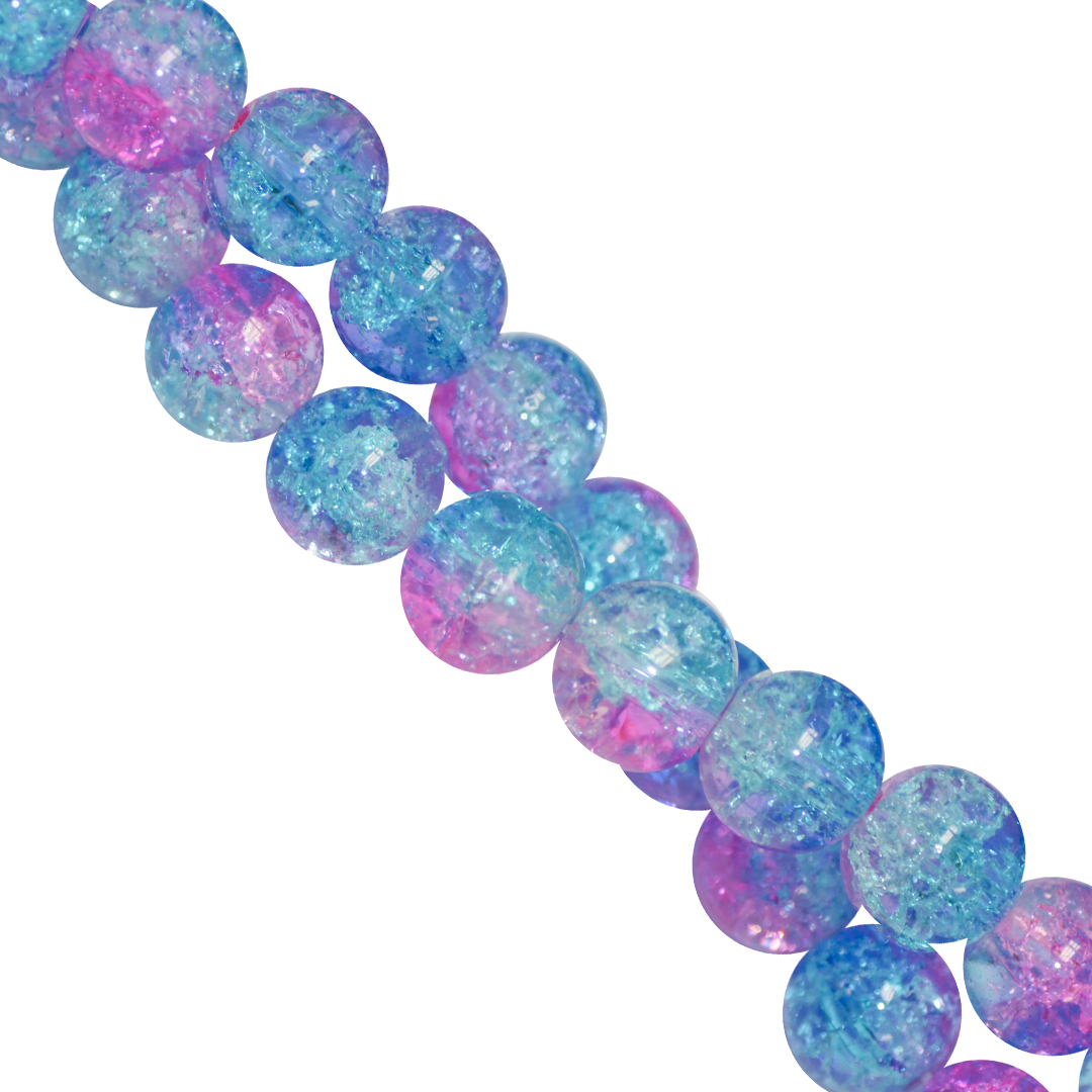 Marble Style Glass Beads, Cracked, 10mm, Approx 80 pcs per strand, Available in Multiple Colours