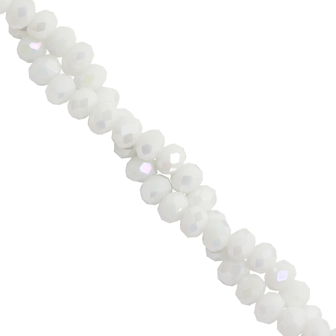 Glass Crystal Beads, Faceted, Rondelle, 8mm x 6.5mm, Approx 60 pcs per strand, Available in Multiple Colours