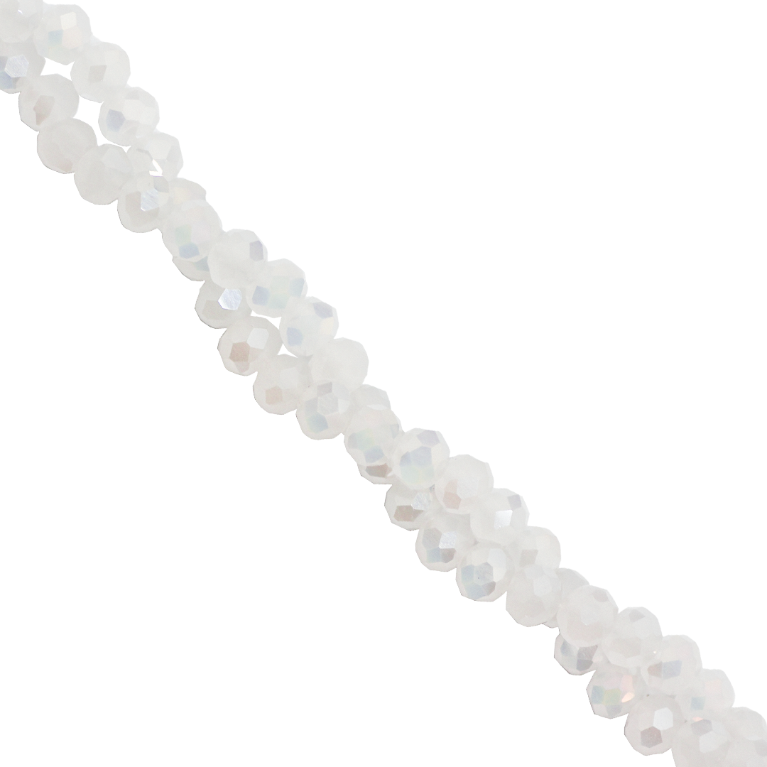 Glass Crystal Beads, Rondelle, Faceted, 4mm x 3.5mm, 105 pcs per strand, Available in Multiple Colours