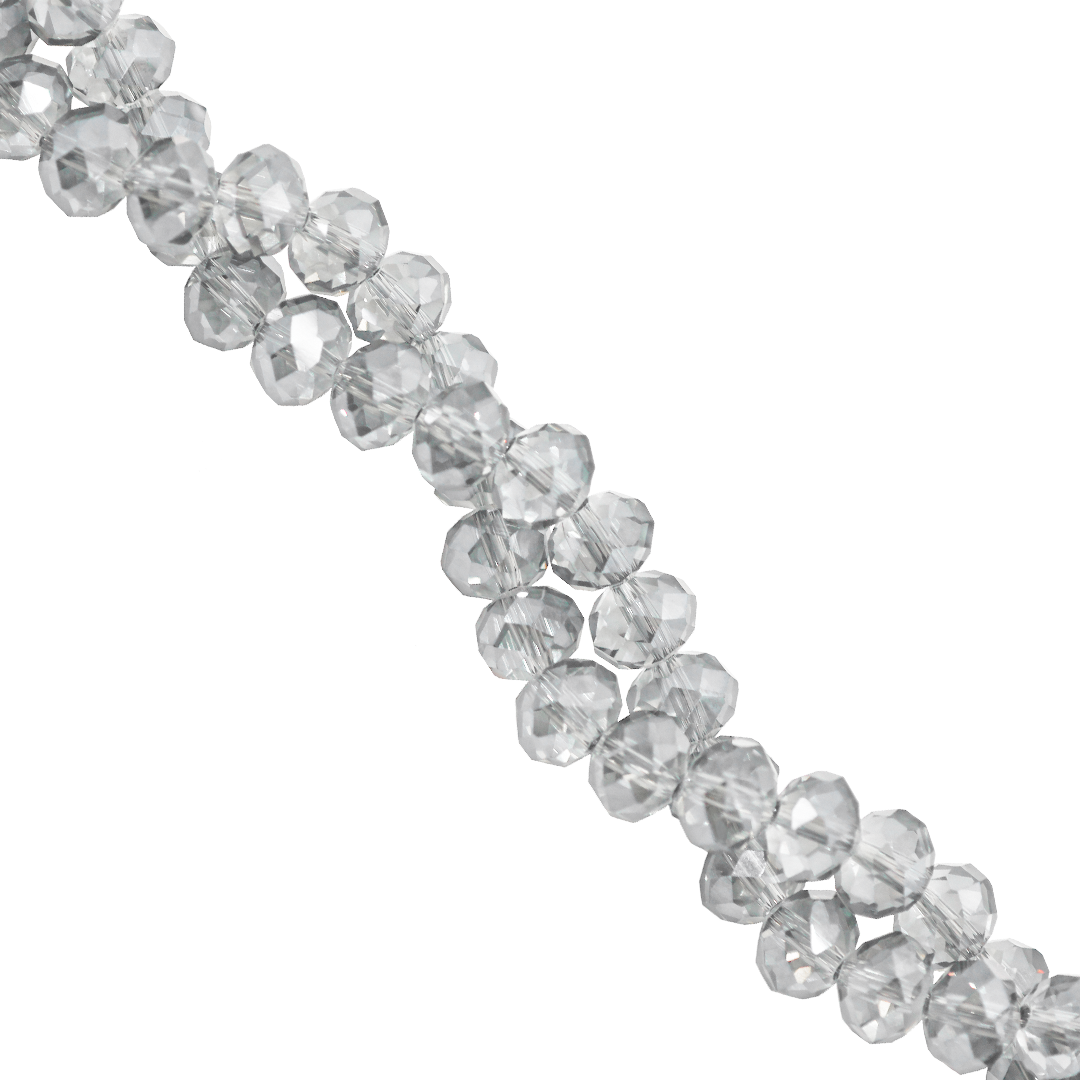 Glass Crystal Beads, Rondelle, Faceted, 3mm, Approx 110 pcs per strand, Available in Multiple Colours