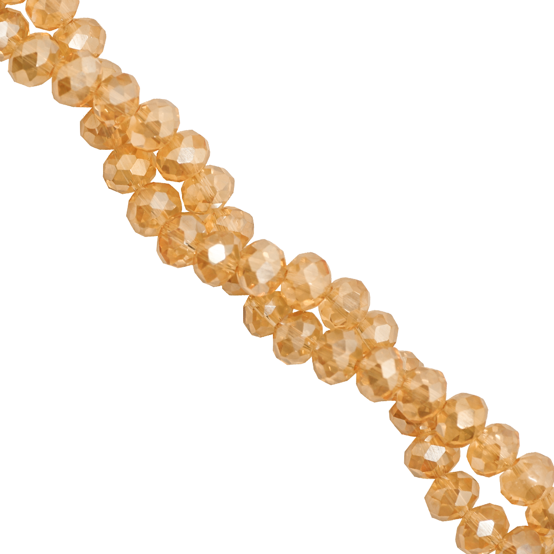 Glass Crystal Beads, Rondelle, Faceted, 4mm x 3.5mm, 105 pcs per strand, Available in Multiple Colours