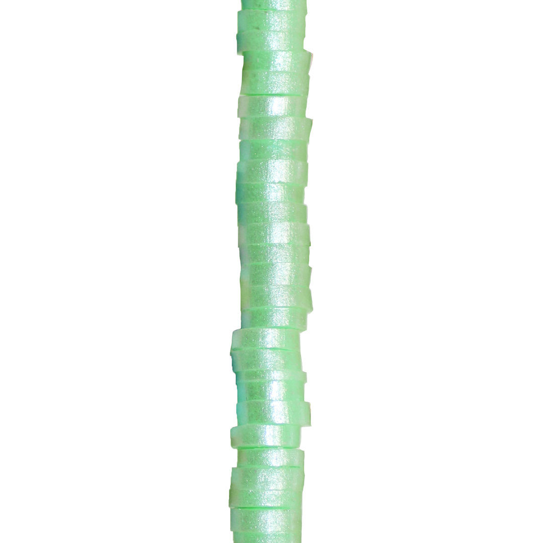 Heishi Beads, Shiny, Flat Disk Polymer Clay Beads, 4mm, Available in Multiple Colours
