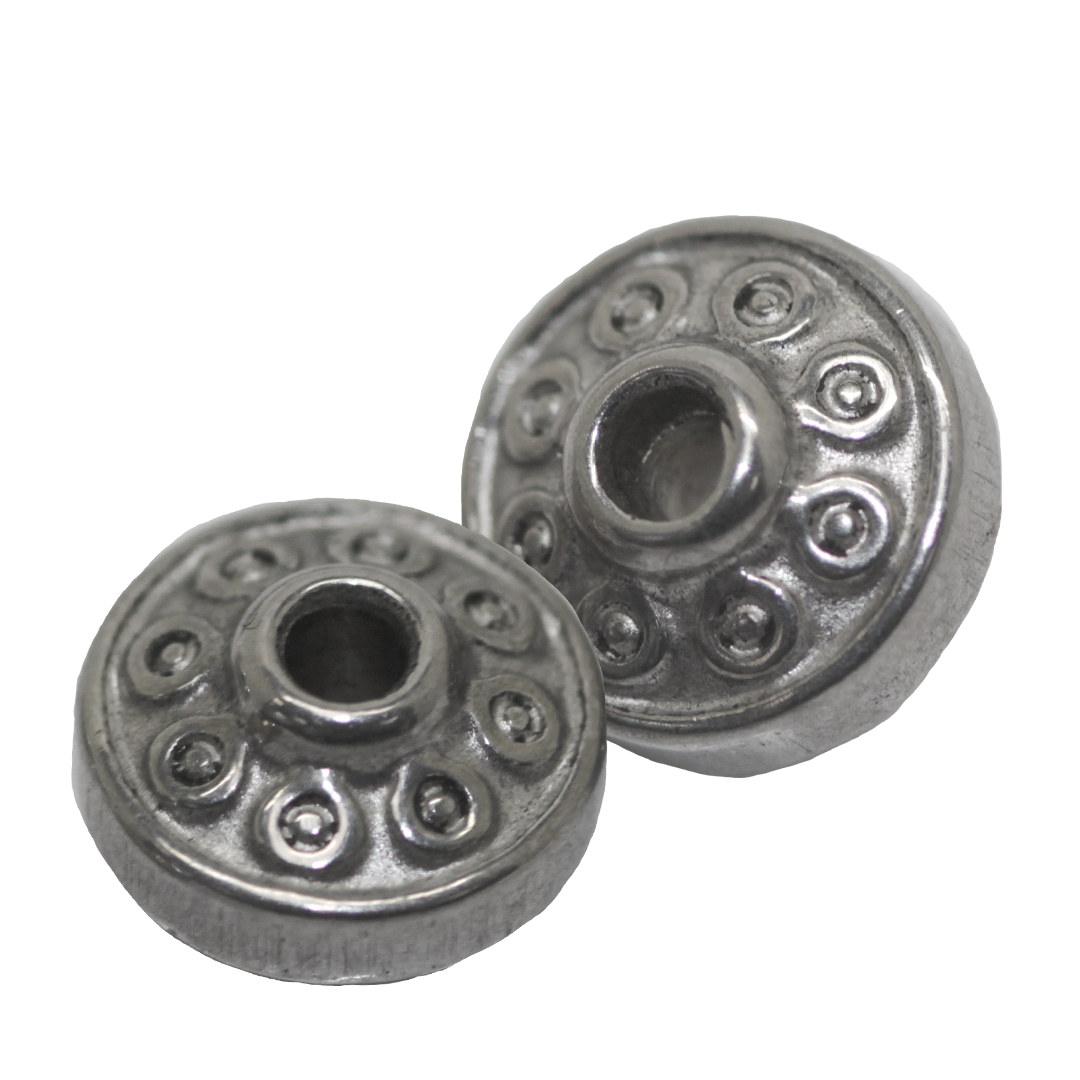 Spacers, Fancy Disk, Stainless Steel, Silver, 6mm , Sold Per pkg of 10 PCS