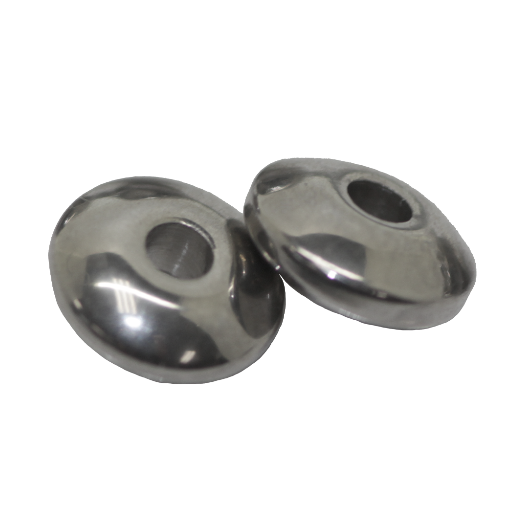 Spacers, Donut Shape, Stainless Steel, Silver, 6mm , Sold Per pkg of 12