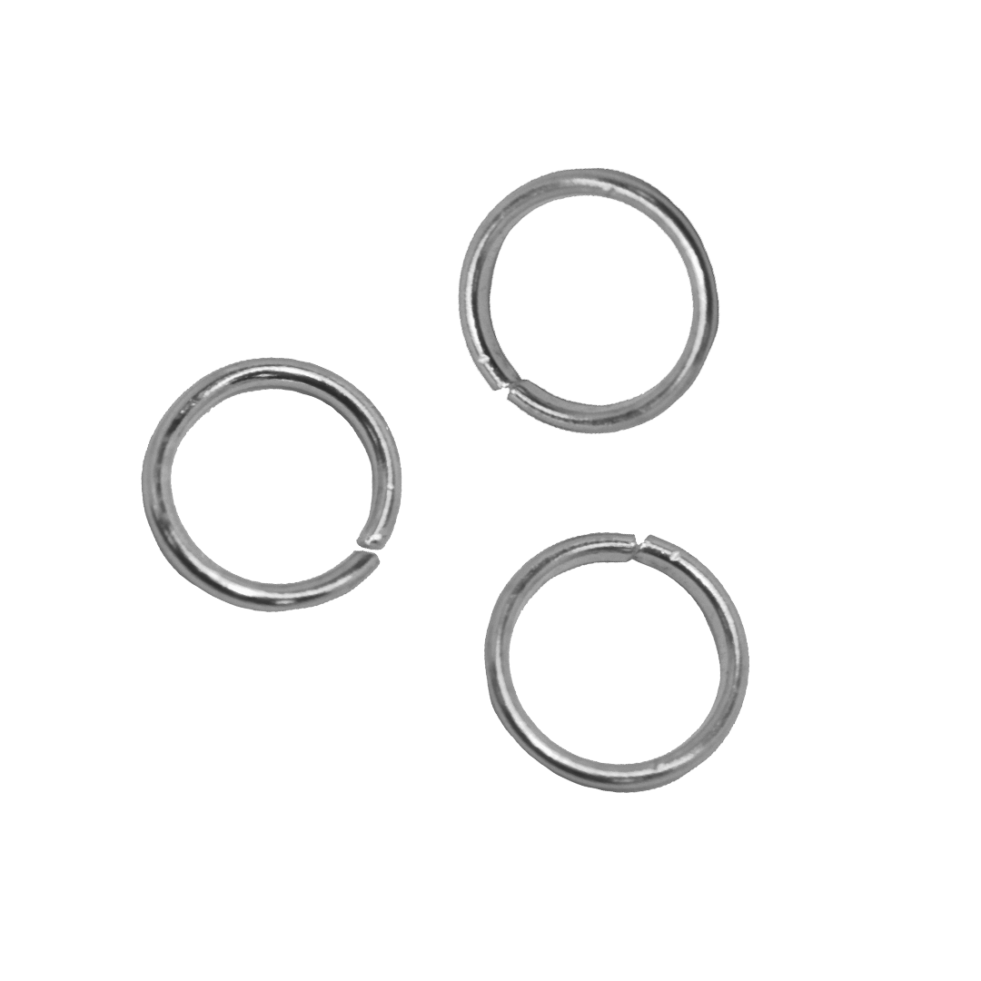 Jump Rings, Silver, Stainless Steel, Round, 7mm, 20 Gauge, Sold Per pkg of 100+