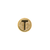 Spacer, Alphabet, Round, Flat, Gold, Alloy, 8mm, Sold Per pkg of 5