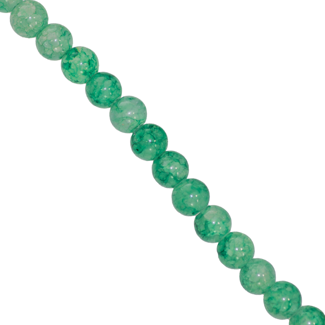 Glass Beads, Cracked, Tie dye, 8mm, Approx 95 pcs per strand, Available in Multiple Colours