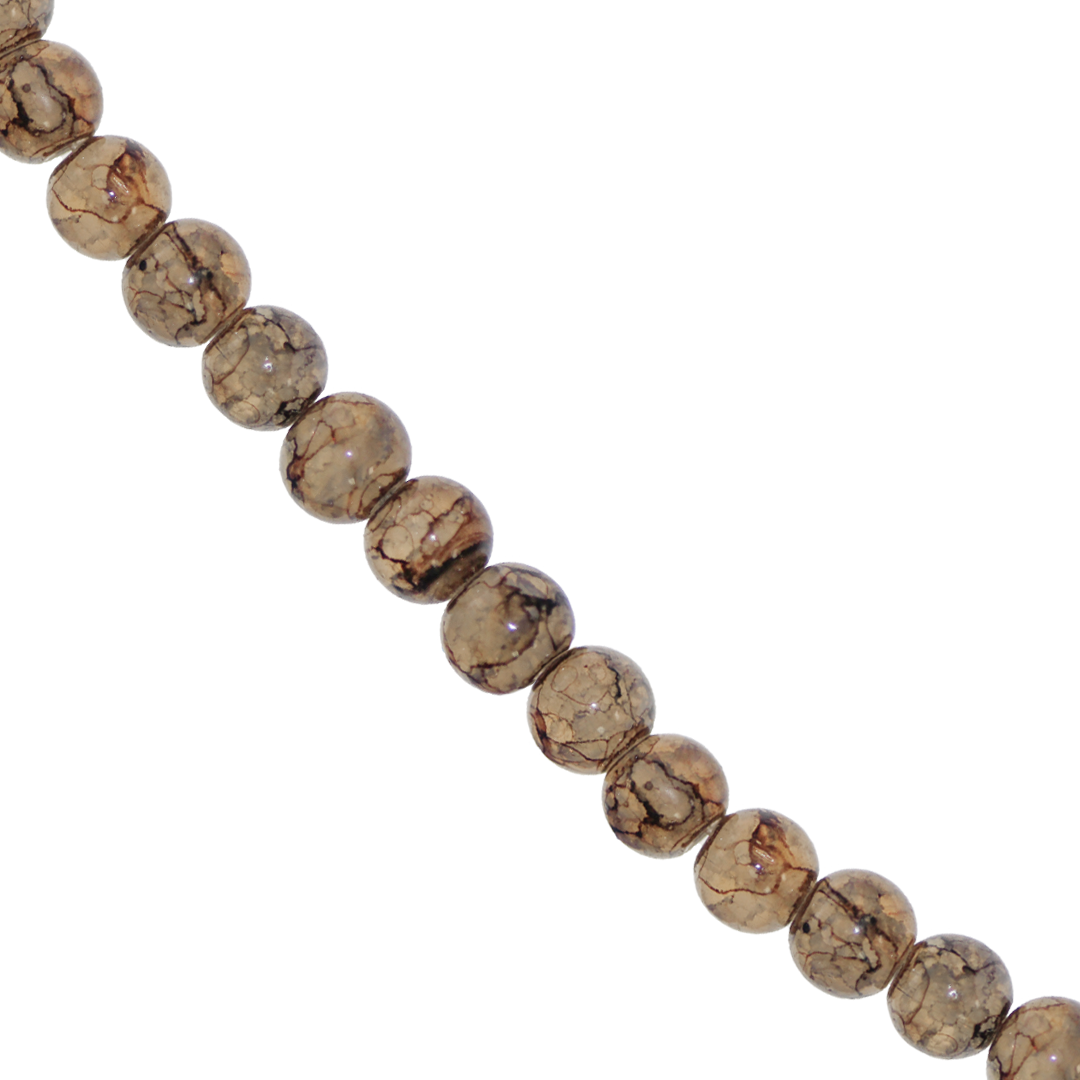 Glass Beads, Cracked, Tie dye, 8mm, Approx 95 pcs per strand, Available in Multiple Colours