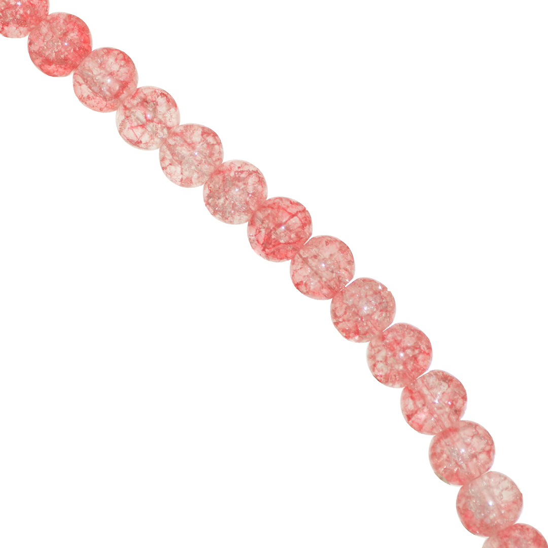 Glass Beads, Cracked, Tie dye, 8mm, Approx 95 pcs per strand, Available in Multiple Colours