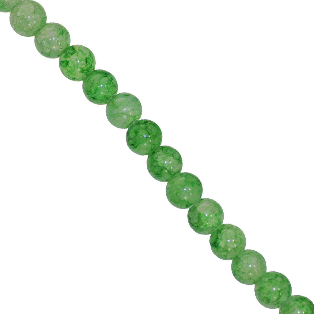 Glass Beads, Cracked, Tie dye, 8mm, Approx 95 pcs per strand, Available in Multiple Colours