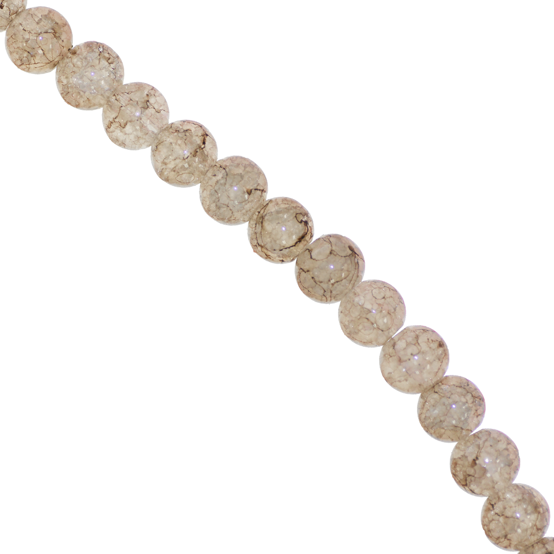 Glass Beads, Cracked, Tie dye, 8mm, Approx 95 pcs per strand, Available in Multiple Colours