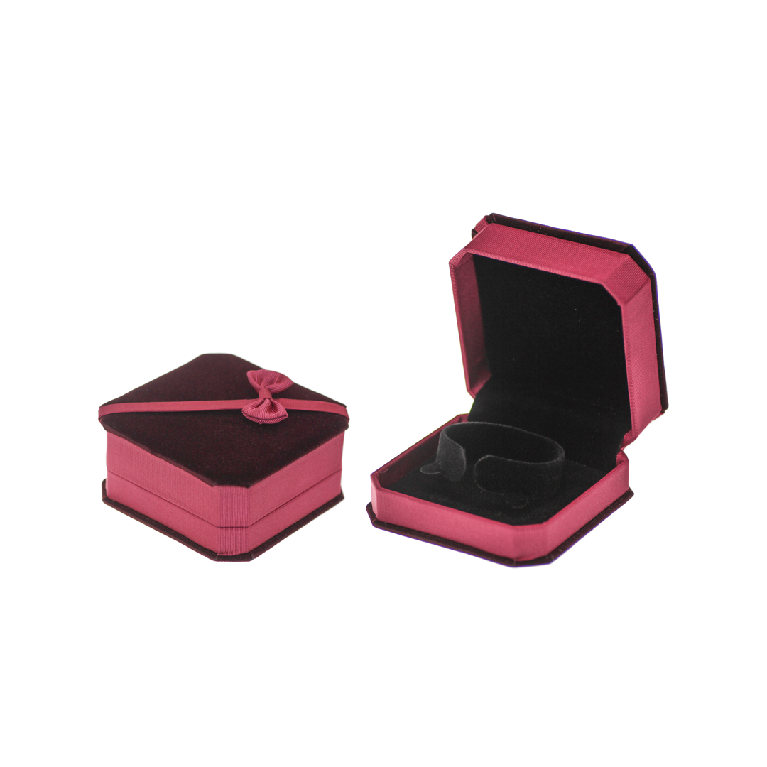 Tools, Bracelet Gift Box, Burgundy, Velvet, 9.5cm x 9.5cm x 4.5cm, Sold Per pkg of 1