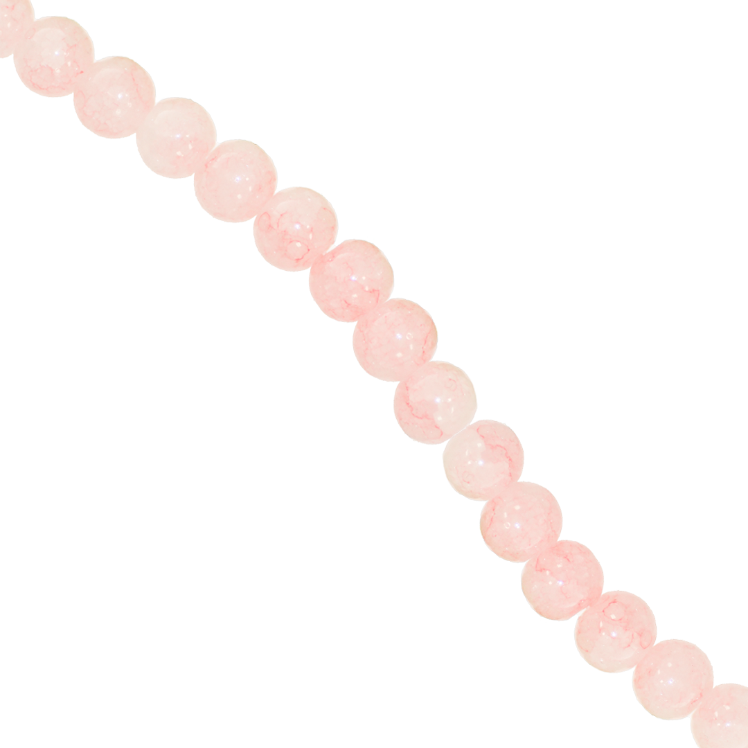 Glass Beads, Cracked, Tie dye, 8mm, Approx 95 pcs per strand, Available in Multiple Colours