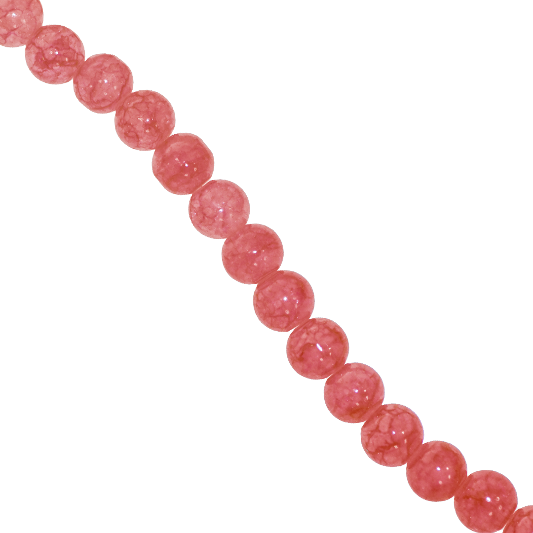 Glass Beads, Cracked, Tie dye, 8mm, Approx 95 pcs per strand, Available in Multiple Colours