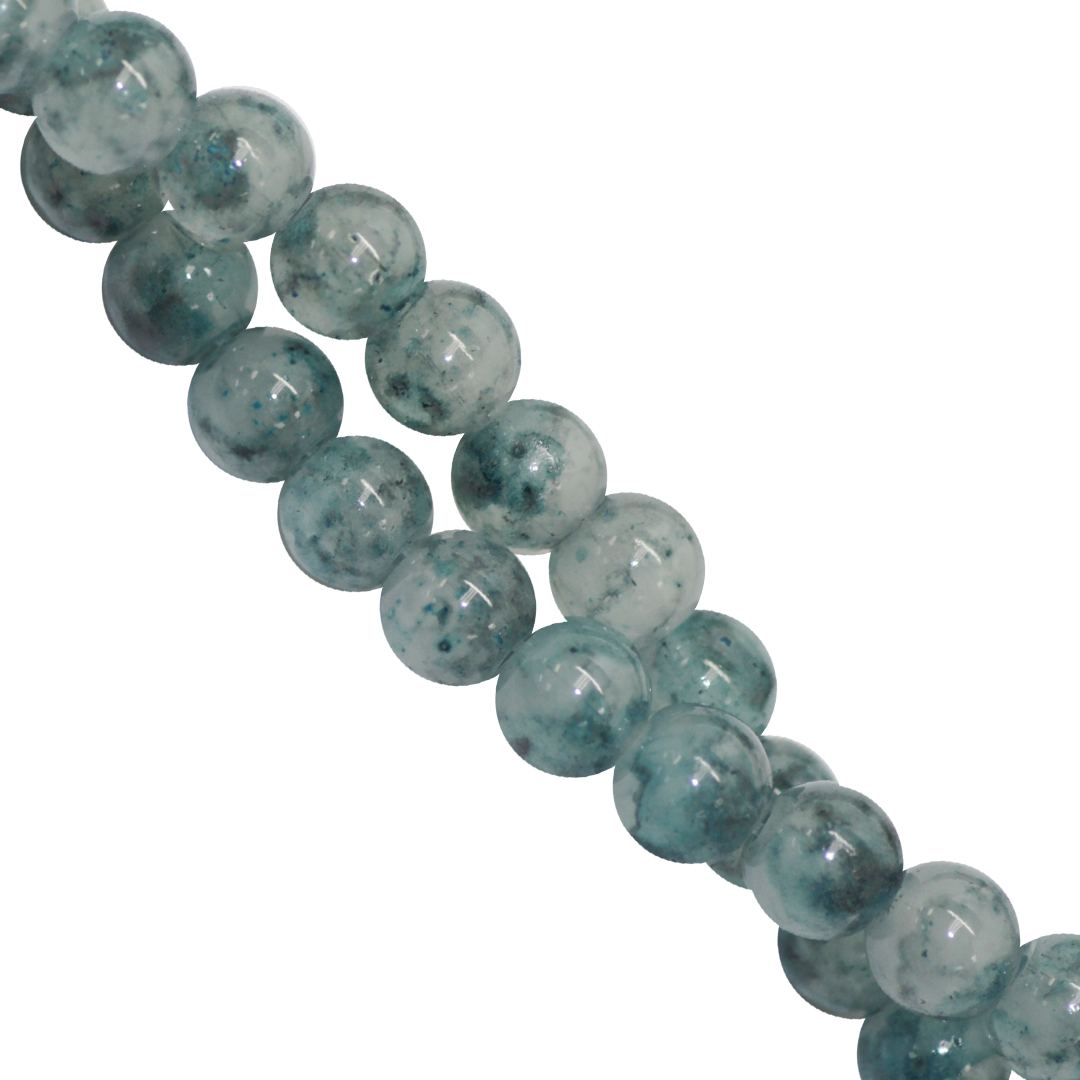 Marble Style Glass Beads, Tie Dye, 4mm, Approx 190 pcs per strand, Available in Multiple Colours