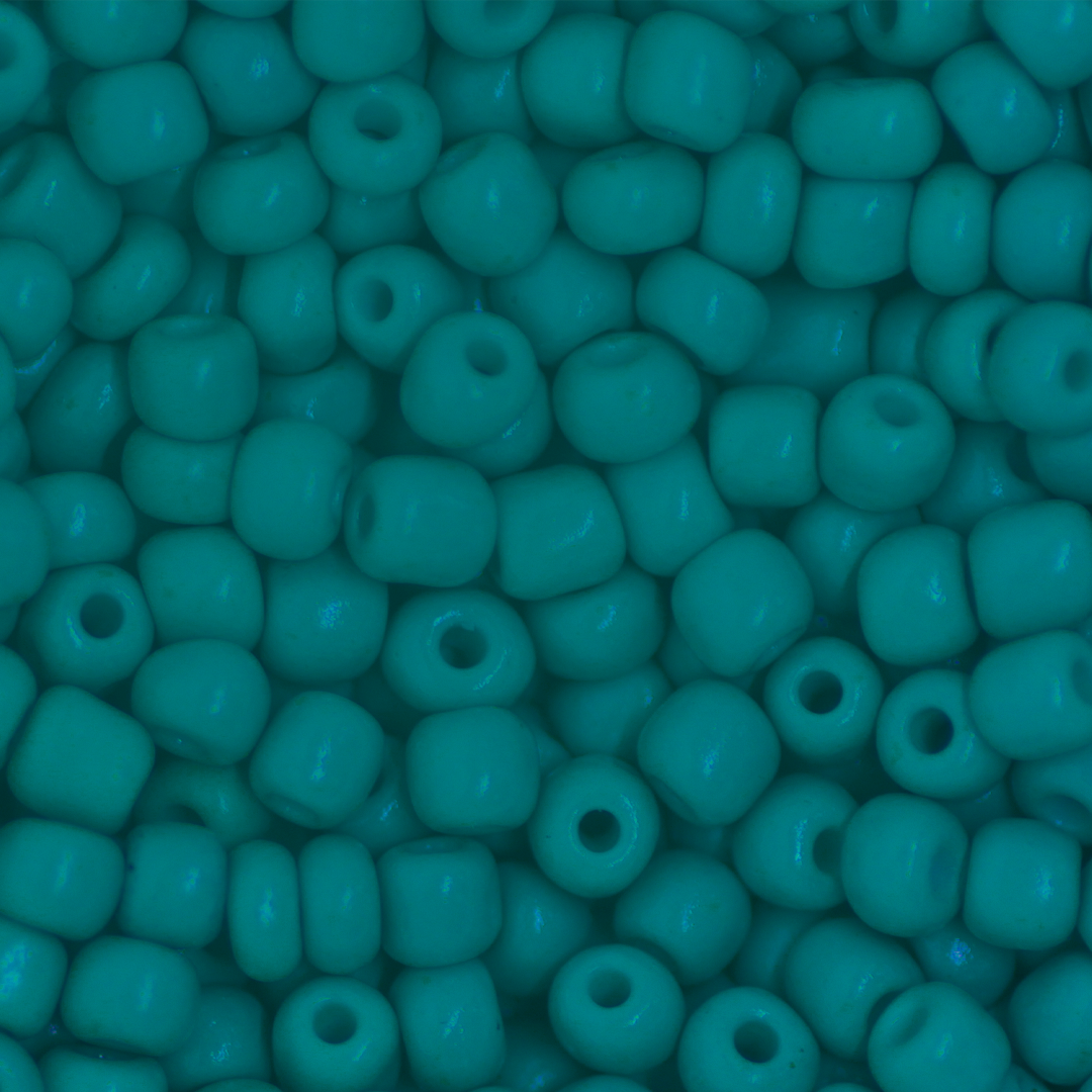 Seed Bead Bulk Bags - 6/0 - Teal Opaque - Approx 448g/6,000pcs