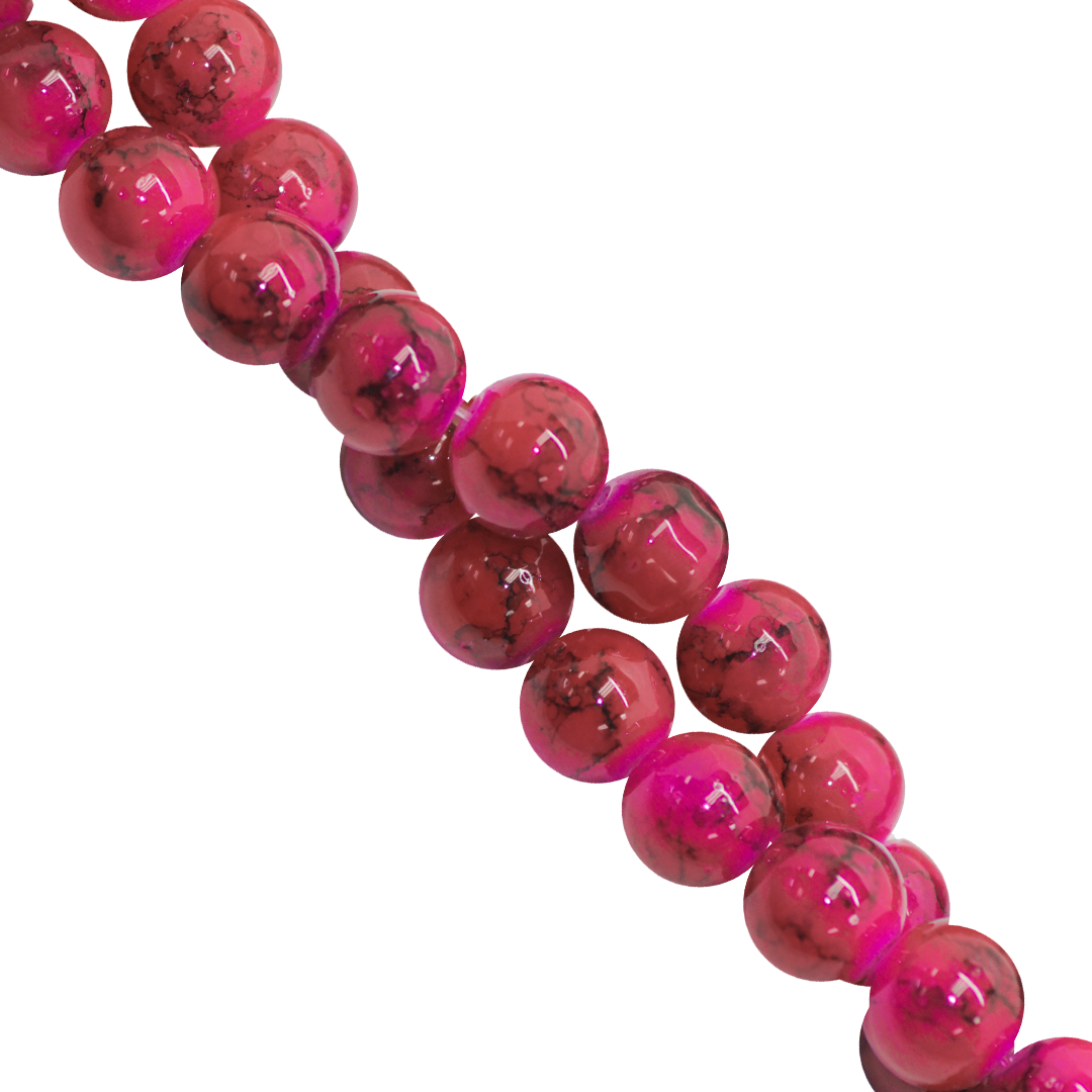 Marble Style Glass Beads, 10mm, Tie Dye, Approx 80 pcs per strand, Available in Multiple Colours