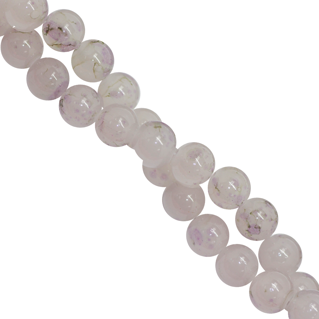 Marble Style Glass Beads, 10mm, Tie Dye, Approx 80 pcs per strand, Available in Multiple Colours