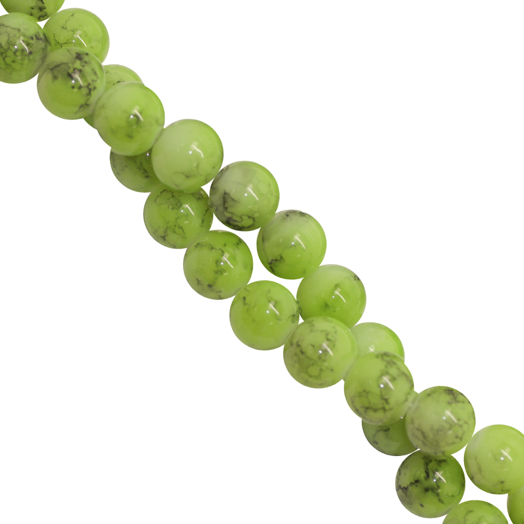 Marble Style Glass Beads, 10mm, Tie Dye, Approx 80 pcs per strand, Available in Multiple Colours