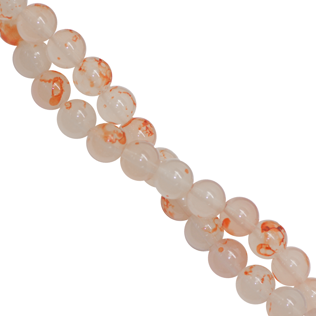 Marble Style Glass Beads, 10mm, Tie Dye, Approx 80 pcs per strand, Available in Multiple Colours